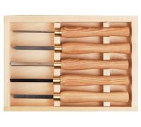 Set 5 Outils Acier Pour en Tournant PROXXON Micromot 27023 Avec Étui Bois