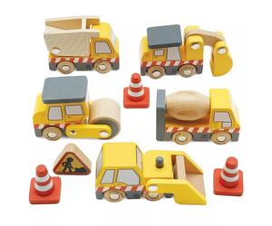 Set 5 Petits Engins de Chantiers publics Le Toy Van® en bois