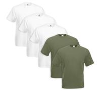Set 5 Pièces T-Shirt Fruit of the Loom 100% Coton 165gr Fotl Paquet