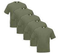 Set 5 Pièces T-Shirt Fruit of the Loom 100% Coton 165gr Fotl Paquet De