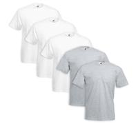 Set 5 Pièces T-Shirt Fruit of the Loom 100% Coton Taille - Couleurs Assorties