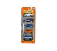 Set 5 véhicules matchbox : mbx japan tourers - coffret voitures miniatures et pick up bleu orange blanc + carte offerte - enfant