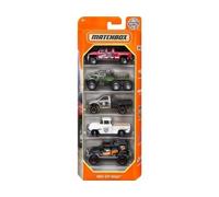 Set 5 véhicules pour Matchbox : Collection mbx Off Road - Coffret Voiture Camion Miniature Noir Blanc Vert avec Carte Tigre - Enfant