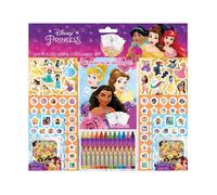 Set 500 Pièces Coloriage, Crayons de Couleur & Stickers - Princesses Disney