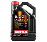 Set 5LT Huile Moteur Voiture 8100 X-Cess GEN2 5W-40 MOTUL 100% Synthétique Acea