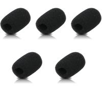 Set 5x Mini Housse pour Microphone-Coque en Mousse 2x3,2x1 cm-noir