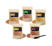 Set 5x1L Copeaux de Bois Fumoir 4-6mm - Hêtre, Chêne, Cerisier, Pommier, Aulne