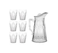 Set 6 Bicchieri Acqua + Brocca 2 Litri - Baroque & Rock Anniversary Baci Milano Multicolore