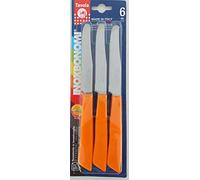 SET 6 COLTELLI DA TAVOLA BONOMI MADE IN ITALY COL. ARANCIO LAMA INOX