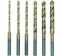 Proxxon Micromot 28 876 HSS Jeu de forets pour le métal 6 pièces 1.5 mm, 2 mm, 2.5 mm, 3 mm, 3.5 mm, 4 mm TiN tige cylindrique