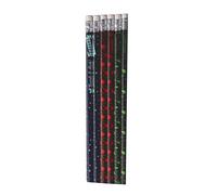 Set 6 Crayons avec Gomme Motifs Sortilèges Potions Défense