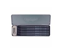 Set 6 crayons Esquisse Monilith graphite pur et gomme - Boîte métal