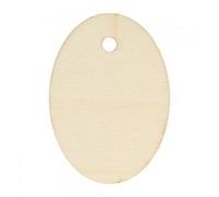 Set 6 Étiquettes Ovale Bois - 5,5x4 Cm