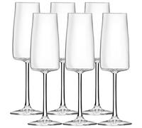 Lot de 6 flûtes ou pompes d'eau ou de verres à vin en cristal essentiel Rcr (30 CL Flute)
