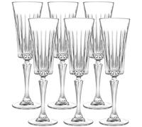 Set 6 Pcs. Coupes Lunettes Flûte Grand Verre Table Boisson Timeless Dof 210 ML