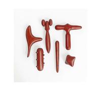 Set 6 Pcs. Traditional Thai Massage Stick Tool Hand Head Foot Face Body Massage Tool Red Wood(6pcs, Red)-Good