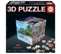 Educa - 3D Puzzle Cube Voyage | Puzzle en Forme de Cube avec 216 Pièces | 6 Puzzles de 36 Pièces | Défi Ludique pour Enfants dès 14 Ans (20124)