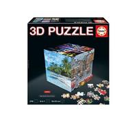 Educa Borrás Puzzle 3D Cube Voyage 216 pièces 6 puzzles de 36 pièces Défi ludique 8 ans+ (20124)
