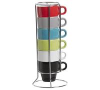 Set 6 Tasses expresso pep's avec support