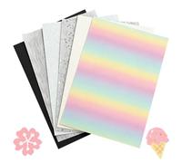 Set 6 Tissus Patchwork Paillettes, Fusible Bead Iron Paper