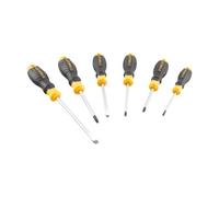 Stanley Jeu de 6 tournevis Cushion Grip plats et Phillips pour adultes texture confortable