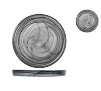 Set 6 Vaisselle Marque H&h Modèle Albâtre Verre Noirs De 21 H 2.5 CM