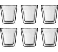 Set 6 verres thermo - BODUM - Canteen - Double paroi - 0.1 l - Transparent