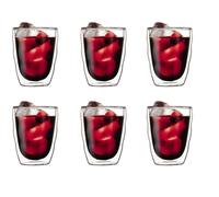 Set 6 verres thermo - BODUM - Pilatus - Double paroi - 0.35 l - Transparent