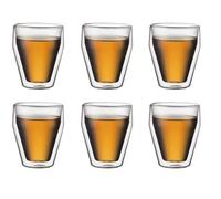 Set 6 Verres Thermo - Bodum - Titlis - Double Paroi - 0.25 L - Transparent Orange