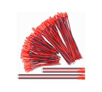 Set 60 JST 22 AWG Connecteurs, 2 Pin Mâle et Femelle, Longueur 10 Cm 15 Cm - Idéal pour les LED, les bandes lumineuses, les batteries RC et les
