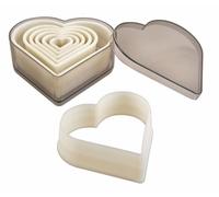 Set 7 Coupe-Pate Nylon Coeur Lisse 2 A 11 Cm