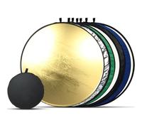 Set 7-en-1 reflecteur Pliable 43" / 110 cm avec Sac de Transport - Or, Argent, Noir, Blanc, Bleu, Vert, translucide - reflecteur Lumiere Photo