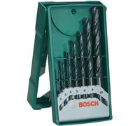 Bosch Accessories 2607019673 HSS Jeu de forets pour le métal 7 pièces 2 mm, 3 mm, 4 mm, 5 mm, 6 mm, 8 mm, 10 mm laminé au rouleau