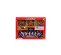 Set 7 Voitures Ferrari F1 Bburago 1:43 Avec Socle D'exposition-Bburago Rouge