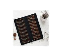 Set 8 paires d'aiguilles à tricoter Symfonie Wood bois 30 cm N°3,5 à 8 -(...) - Noir