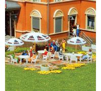 Set 8 parasols de jardin ou terrasse-HO-1/87-FALLER 180440