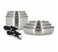 Set 8 pieces iris en acier inoxydable avec poignee amovible
