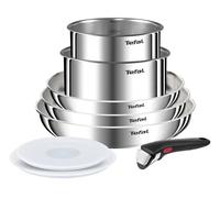 Set 8 pièces Tefal Poêles et Casseroles avec 2 couvercles hermétiques et 1 poignée amovible L8968S04 Ingenio Emotion