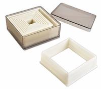 Set 9 Coupe-Pate Nylon Carre Lisse 2 A 10 Cm