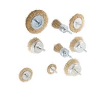 Set 9 Pièces Brosse Métallique Pour Perceuse, Coupe - Fil En Acier Au Carbone, Finition Cuivrée, 1 / 4 Pouce Hexagonal - Usage Polyvalent Bois Métal, Nettoyage Rouille, Finition