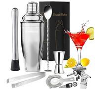 Set à cocktail 750 ml, 24 accessoires de bar, mixeur de coctail, barman, friandises, shaker Boston, set de bartender décoratif pour homme et femme