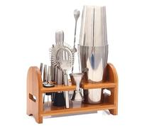 Set à cocktail - Shaker Boston 10 Pcs Cocktail Bar Shaker Mélangeur Barware Set En Acier Inoxydable Ensembles Barman Outils Avec Support Kit pour Barman