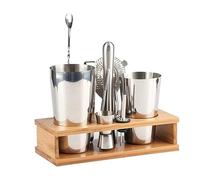 Set à cocktail - Shaker Boston 11 Pcs Barman Kit En Acier Inoxydable Mélangeur Bar Avec Support Cocktail Maker Shaker Outils Ensemble Kit pour Barman(700/600ml)