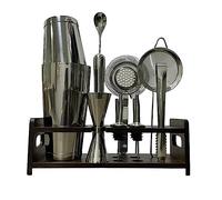 Set à cocktail - Shaker Boston 12PCS Cocktail Shaker Set Barman Kit Avec Stand Bar Drink Mixer Kit pour Barman(Blue,Silver)