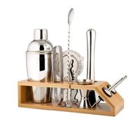 Set à cocktail - Shaker Boston Ensemble De Cocktails, Kit Barman, 10 Pièces, Préparation Avec Présentoir, Outils Bar À Domicile Kit pour Barman(350ml)