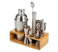 Set à cocktail - Shaker Boston Ensemble De Fabrication Cocktails 10 Pièces Avec Présentoir Pour Outil Barre D'acier Inoxydable À La Maison Kit pour Barman(350ml)