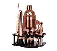 Set à cocktail - Shaker Boston Kit De Barman 750ml, 14 Pièces, Ensemble Préparation Cocktails En Acier Inoxydable Avec Support Rotatif, Shakers À Cocktail Kit pour Barman