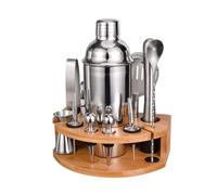 Set à cocktail - Shaker Boston Kit De Barman Ensemble Secoueur Cocktail 12 Pièces/ensemble Avec Des Outils D'acier Inoxydable Profession Support Kit pour Barman