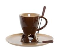 Set à fondue au chocolat DKD Home Decor Acier inoxydable Porcelaine