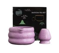 Set à Matcha Ensemble De 2 Bols À Matcha, Service Thé, Outil Professionnel For, Support Traditionnel For Fouet(Purple)